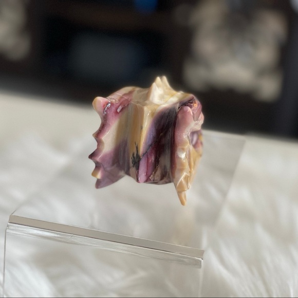 Mookite Jasper Crystal Dragon Skull Head - Picture 8 of 8